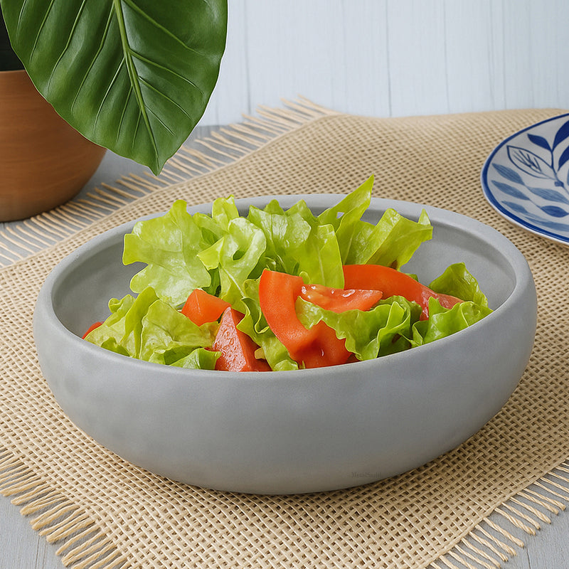 Velis Metal Serving Bowl - White