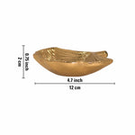 Gold Leaf Decorative Tray Platter for Center Table Centerpiece Platter Tray for Home Décor - Gold