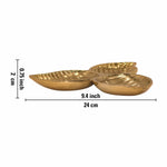 Gold Leaf Decorative Serving Tray Platter Decorative Tray for Center Table Centerpiece Platter Tray for Home Décor - Gold