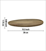 Metalsmith Elevated Oval Mango Wood Serving Platter for Kitchen