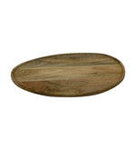 Metalsmith Elevated Oval Mango Wood Serving Platter for Kitchen