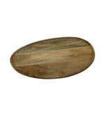 Metalsmith Elevated Oval Mango Wood Serving Platter for Kitchen