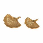 Gold Leaf Decorative Tray Platter for Center Table Centerpiece Platter Tray for Home Décor - Gold