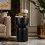 Rachell Metal Side Table - Black
