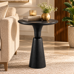 Noiré Sculpt Pedestal Side Table