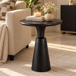 Noiré Sculpt Pedestal Side Table