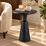 Noiré Sculpt Pedestal Side Table