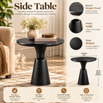 Noiré Sculpt Pedestal Side Table