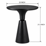 Noiré Sculpt Pedestal Side Table