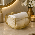 Gold Weave Wire Steel Basket