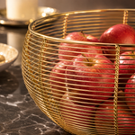 Gold Weave Wire Steel Basket