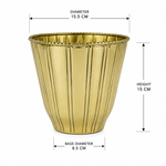 Fluted elegance Gold Vase