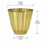 Fluted elegance Gold Vase Small