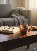 Metalsmith Handcrafted Hammered Copper Mug - Authentic Hand-Hammered Copper Drinking Mug Pure Copper Cocktail Mug For Moscow Mules & Iced Drinks