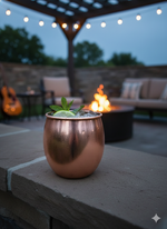 MetalSmith Solid Copper Drinking Glass | Traditional Health Benefits Pure Copper Water Glass for Ayurvedic Wellness (9.52 cm x 10.16 cm) 100% Solid Copper Drinking Cup with Pedestal Base