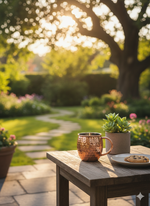 Metalsmith Handcrafted Hammered Copper Mug - Authentic Hand-Hammered Copper Drinking Mug Pure Copper Cocktail Mug For Moscow Mules & Iced Drinks