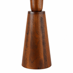 Noiré Sculpt Pedestal Side Table - Brown