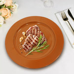 Metalsmith 13 Inch Round Decorative Serving Plate For Formal Occasions, Parties And Wedding Charger Plate  (Pack of 4)