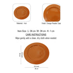 Metalsmith 13 Inch Round Decorative Serving Plate For Formal Occasions, Parties And Wedding Charger Plate  (Pack of 4)