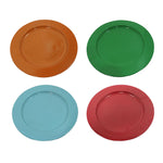 Metalsmith 13 Inch Round Decorative Serving Plate For Formal Occasions, Parties And Wedding Charger Plate  (Pack of 4)