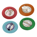 Metalsmith 13 Inch Round Decorative Serving Plate For Formal Occasions, Parties And Wedding Charger Plate  (Pack of 4)
