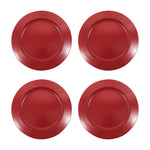 Metalsmith 13 Inch Round Decorative Serving Plate For Formal Occasions, Parties And Wedding Charger Plate  (Pack of 4)