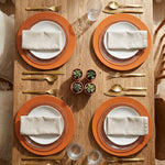 Metal Charger Plate, Set Of 4 - Orange