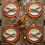 Metal Charger Plate, Set Of 4 - Orange