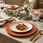 Metal Charger Plate, Set Of 4 - Orange