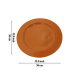 Metal Charger Plate, Set Of 4 - Orange