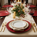Metal Charger Plate, Set Of 4 - Red