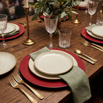 Metal Charger Plate, Set Of 4 - Red