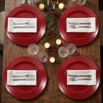 Metal Charger Plate, Set Of 4 - Red
