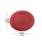 Metal Charger Plate, Set Of 4 - Red
