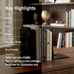 Wave Metal Bookend - Black
