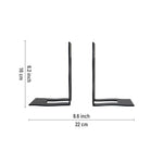 Wave Metal Bookend - Black