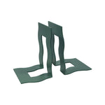 Wave Metal Bookend - Green