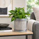 Grey Metal Table Planter For Indoor Plants And Flowers For Home And Office