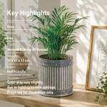 Grey Metal Table Planter For Indoor Plants And Flowers For Home And Office