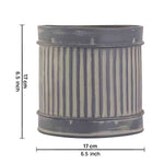 Grey Metal Table Planter For Indoor Plants And Flowers For Home And Office