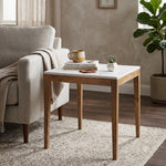 Sockel Wooden Side Table, Large - White