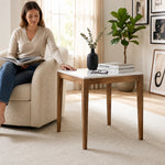 Sockel Wooden Side Table, Large - White