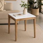 Sockel Wooden Side Table, Large - White