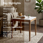 Sockel Wooden Side Table, Large - White