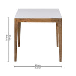 Sockel Wooden Side Table, Large - White