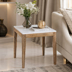 Sockel Wooden Side Table, Medium - White