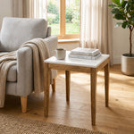 Sockel Wooden Side Table, Medium - White