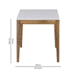 Sockel Wooden Side Table, Medium - White