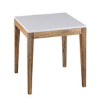 Sockel Wooden Side Table, Medium - White