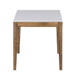 Sockel Wooden Side Table, Medium - White